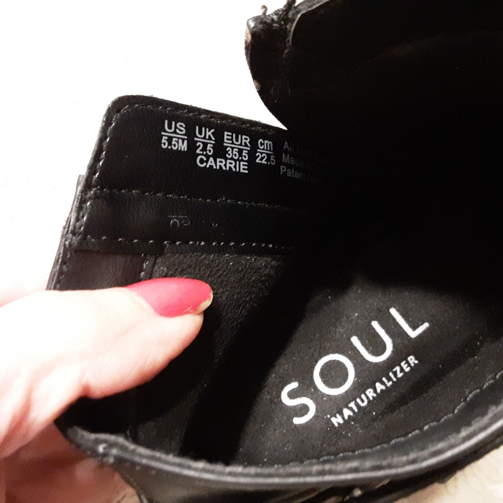 N/W/TAGS "CARRIE" SOUL NATURALIZER ANKLE BOOTIES, SIZE 5.5 MEDIUM BLACK - Picture 10 of 16
